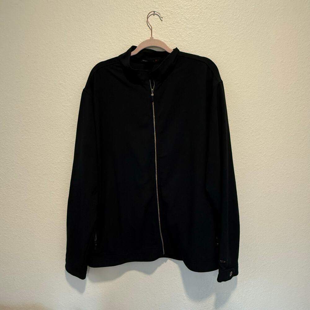 tiger woods collection black zip up jacket size XL
